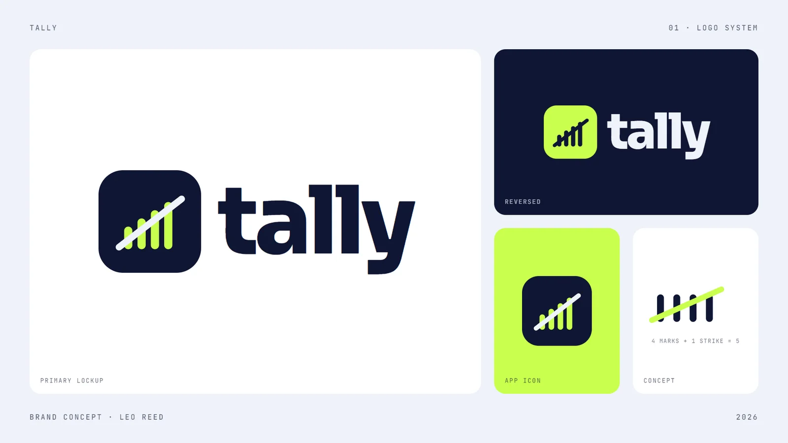 Tally: budgeting app: Logo system